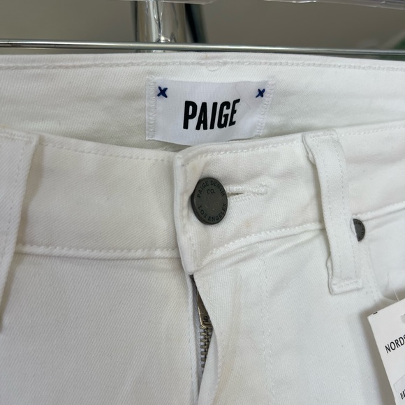 NWT Paige Denim White Kylie Crop Roll Up Jeans Sz 25 - Picture 9 of 9